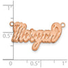 14k Rose Gold 3D Satin Diamond-cut Name Plate
