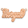14k Rose Gold 3D Satin Diamond-cut Name Plate