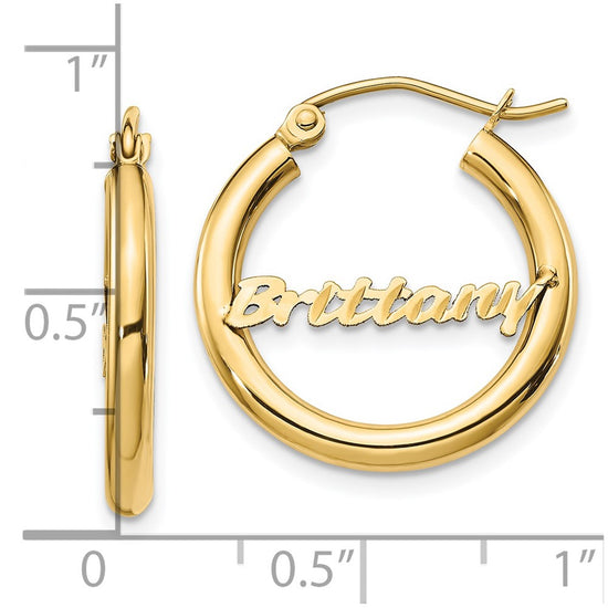 Personalized Hoop Earrings