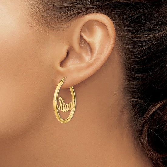 Personalized Hoop Earrings