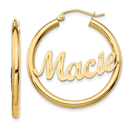 Personalized Hoop Earrings