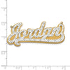 3-Dimensional Diamond Name Plate Pendant
