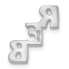 14k White Gold Small cut-out Monogram Tie Tac
