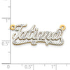 3-Dimensional Diamond Name Plate Pendants