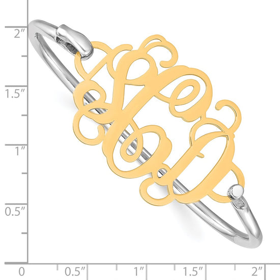 Monogram Plate with Sterling Silver Bangle