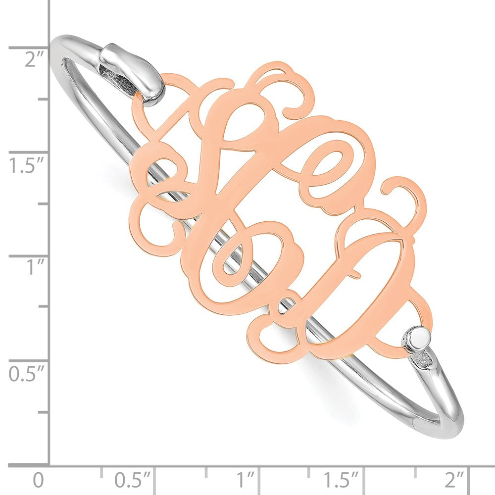 Monogram Plate with Sterling Silver Bangle