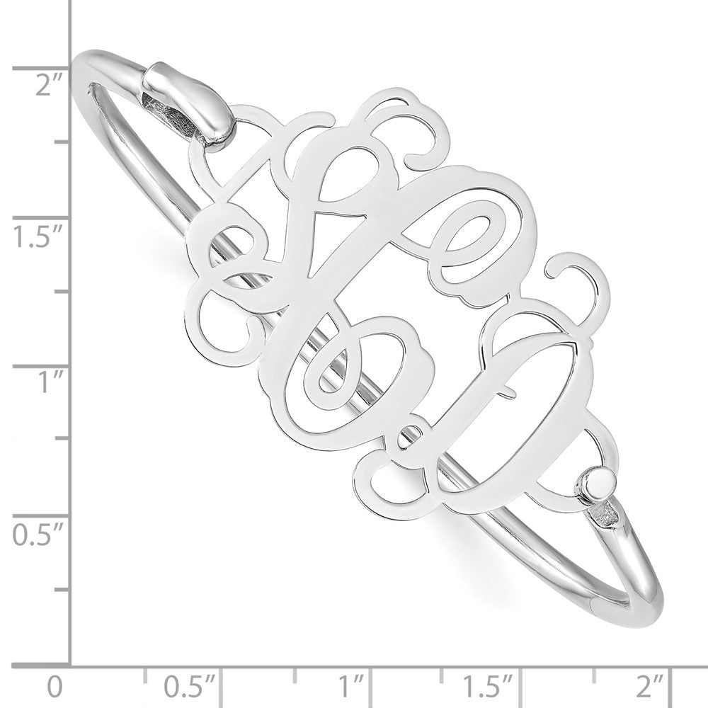Monogram Plate with Sterling Silver Bangle