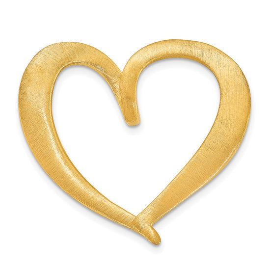Polished & Antiqued Heart Slide