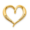 Polished & Antiqued Heart Slide