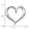 Polished & Antiqued Heart Slide
