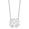 14k White Gold Small Monogram Necklace