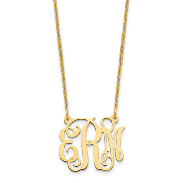 14k Yellow Gold Small Monogram Necklace