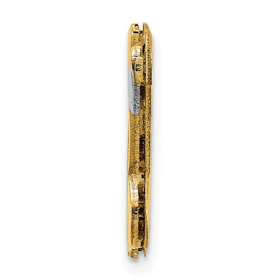 3-Dimensional Diamond Name Plate Pendant