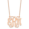 14k Rose Gold Medium Monogram Necklace