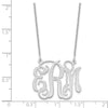 10k White Gold Medium Monogram Necklace
