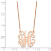 14k Rose Gold Small Monogram Necklace