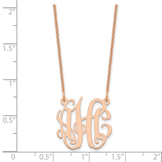 14k Rose Gold Small Monogram Necklace