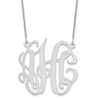 14k White Gold Medium Monogram Necklace
