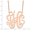 Sterling Silver/Rose-plated Large Monogram Necklace