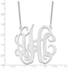 Sterling Silver/Rhodium-plated Large Monogram Necklace