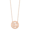 14k Rose Gold Large Family Monogram Necklace