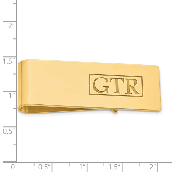 Recessed Letters Monogram Money Clips