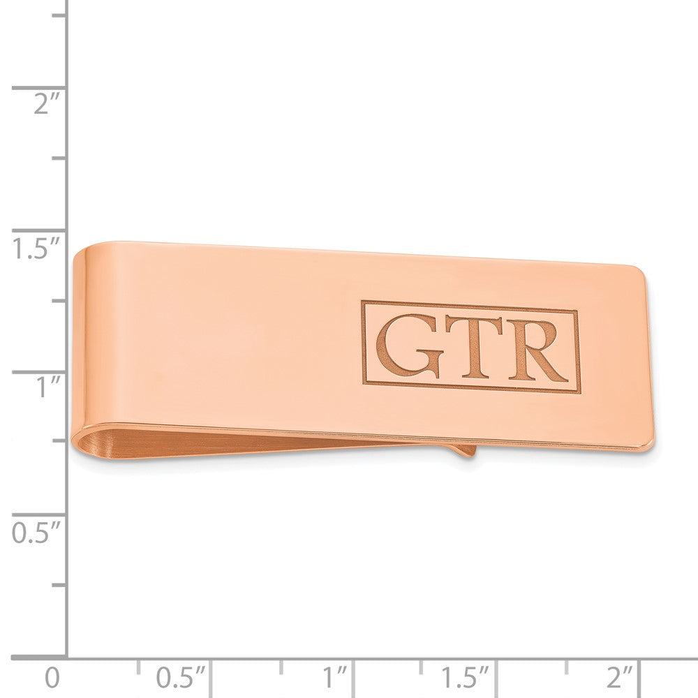 Recessed Letters Monogram Money Clips