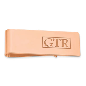 Recessed Letters Monogram Money Clips