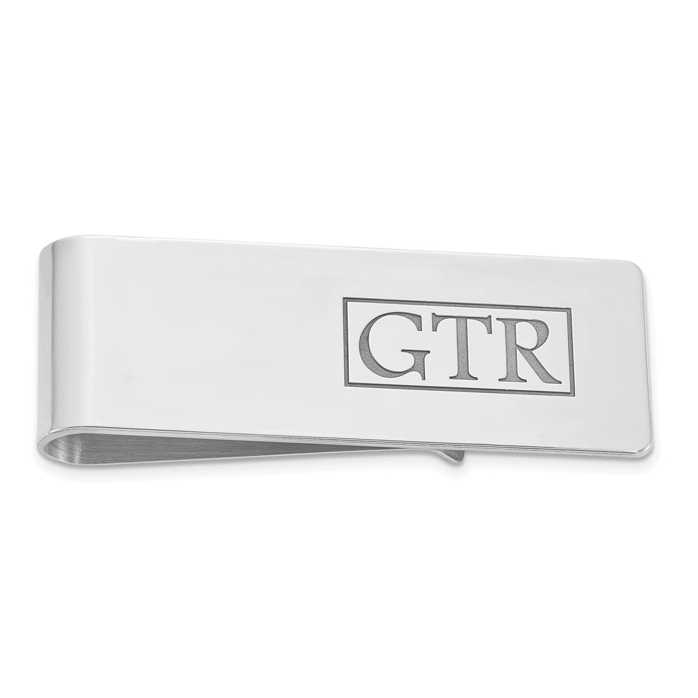 Recessed Letters Monogram Money Clips