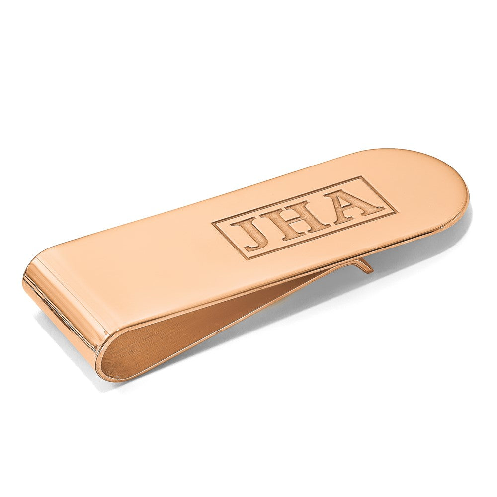 Recessed Letters Monogram Money Clips