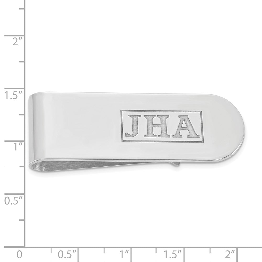 Recessed Letters Monogram Money Clips