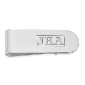 Recessed Letters Monogram Money Clips