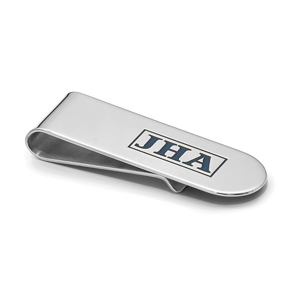 Recessed Letters Monogram Money Clips