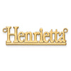 10k Yellow Gold Underlined Name Plate