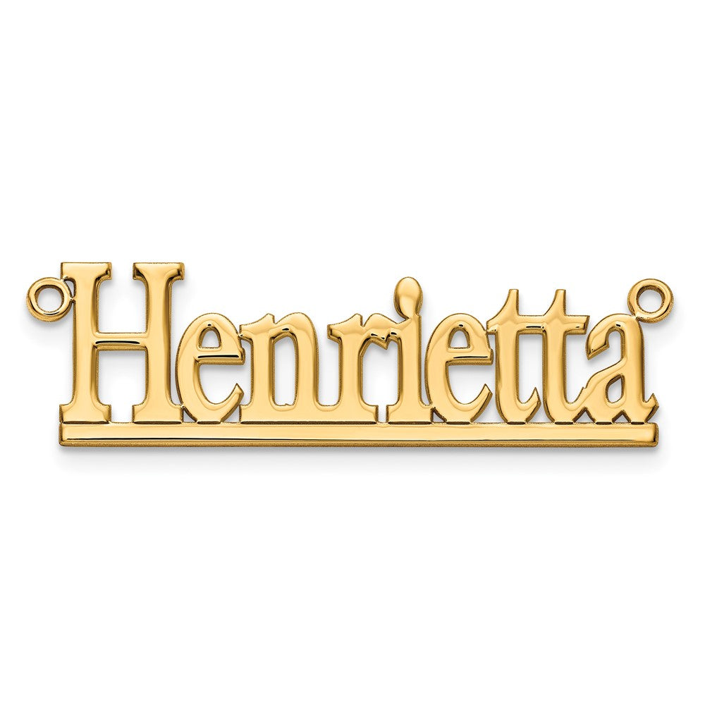 10k Yellow Gold Underlined Name Plate