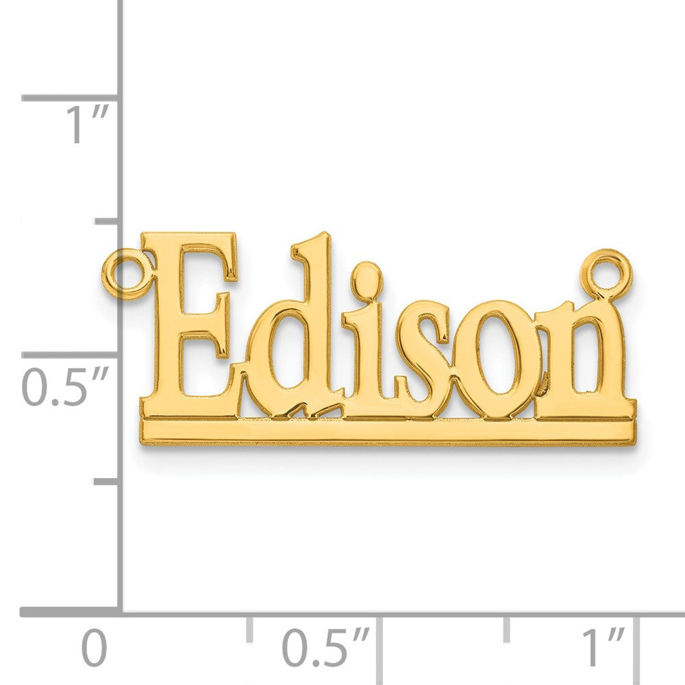 10k Yellow Gold Underlined Name Plate
