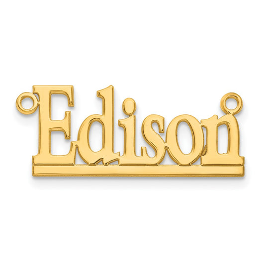 14k Yellow Gold Underlined Name Plate