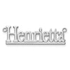 14k White Gold Underlined Name Plate