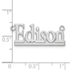 10k White Gold Underlined Name Plate