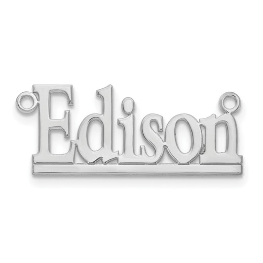 14k White Gold Underlined Name Plate