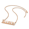 14k Rose Gold Underlined Name Plate