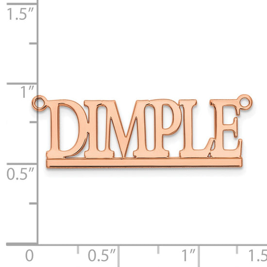 14k Rose Gold Underlined Name Plate