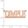 14k Rose Gold Underlined Name Plate