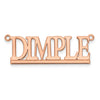 14k Rose Gold Underlined Name Plate