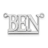 14k White Gold Underlined Name Plate