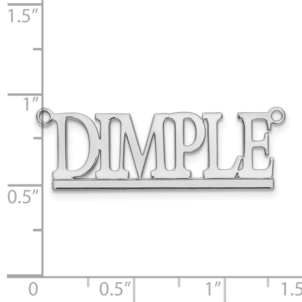 10k White Gold Underlined Name Plate