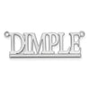10k White Gold Underlined Name Plate