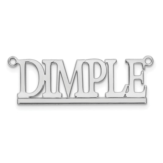 10k White Gold Underlined Name Plate