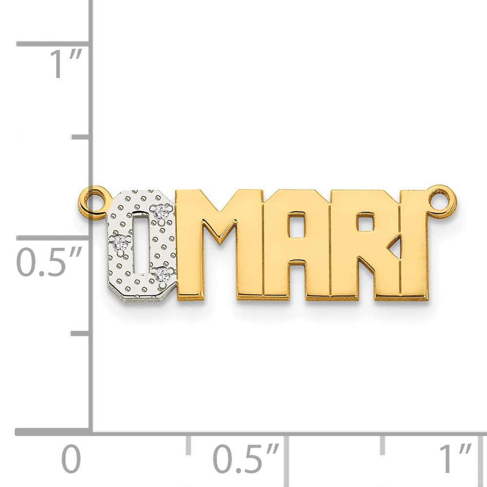 Diamond Name Plate Pendant