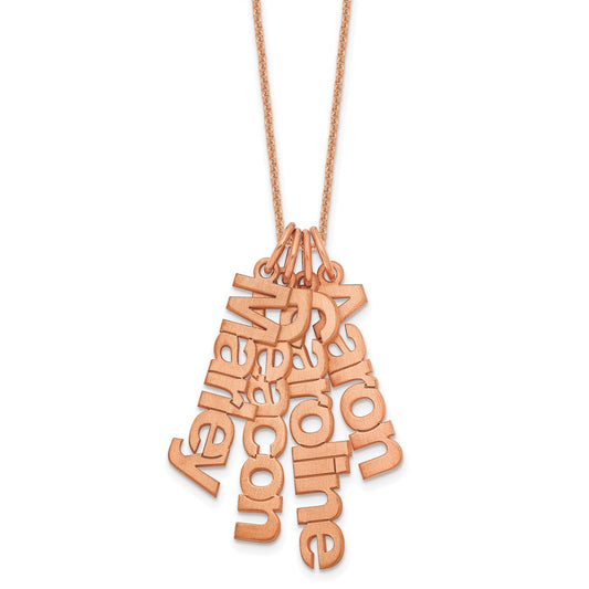 Brushed Name Pendants Necklaces